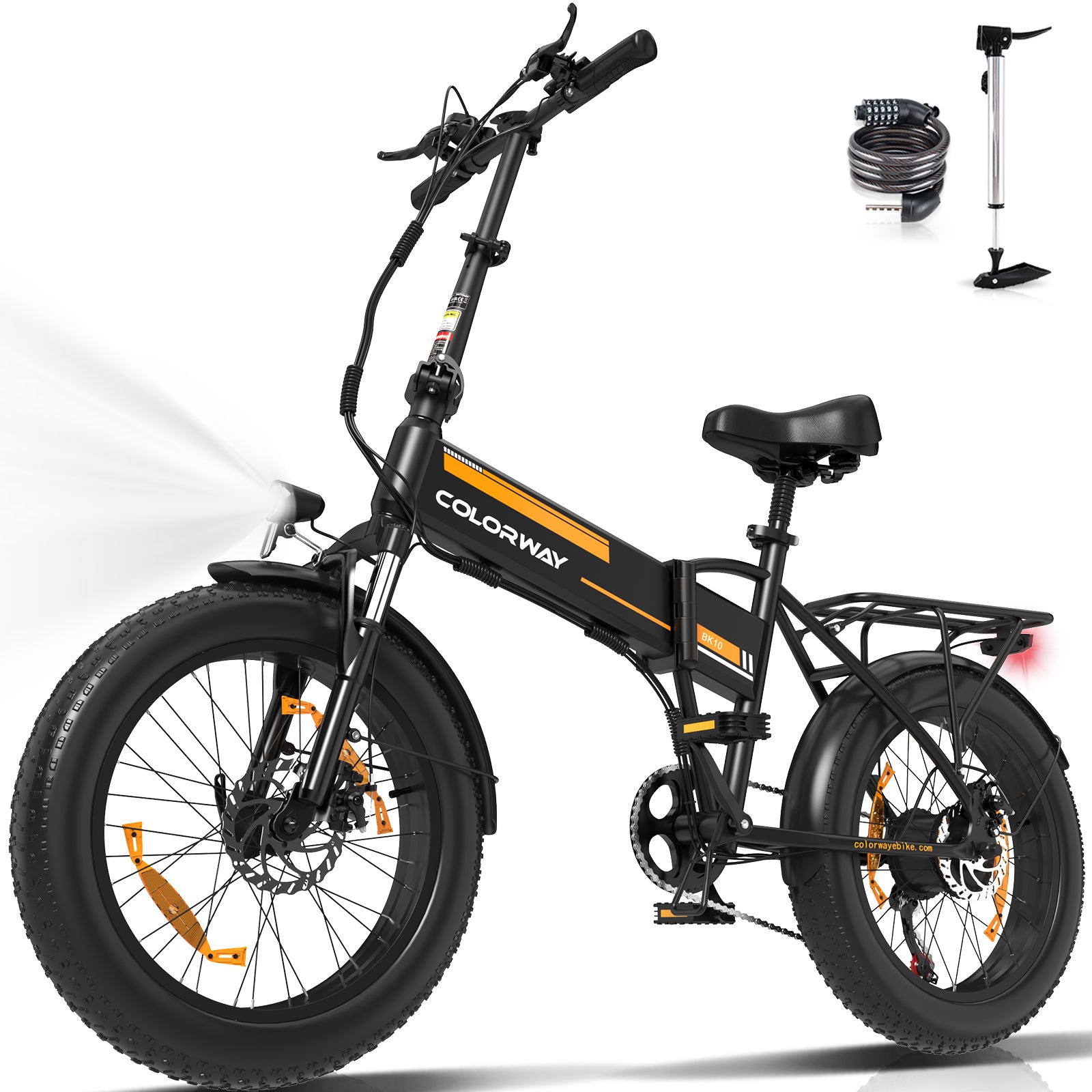 BK10 36V 12Ah Folding Ebike 20×4.0 Fat Tire